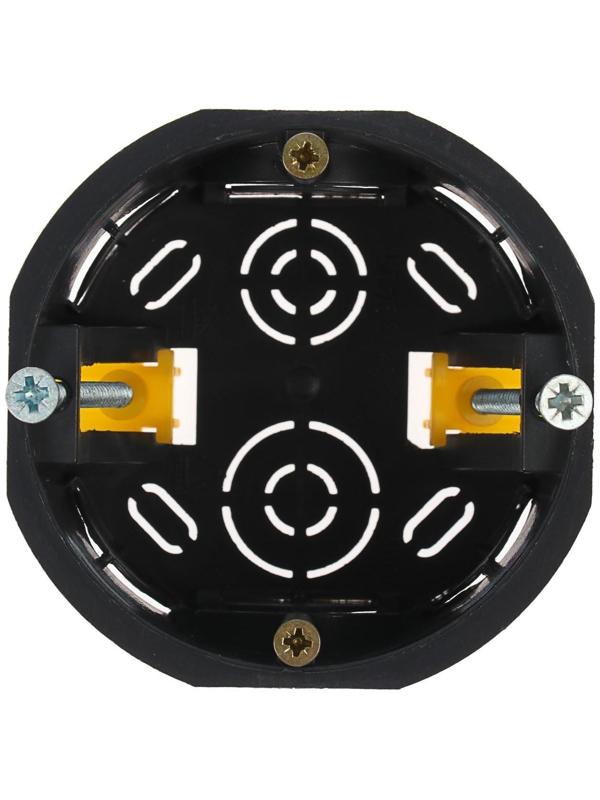 Коробка установочная TUNDRA, 68х45 мм, IP20, для полых стен, черная