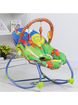 Шезлонг «Улитка и друзья», с погремушками