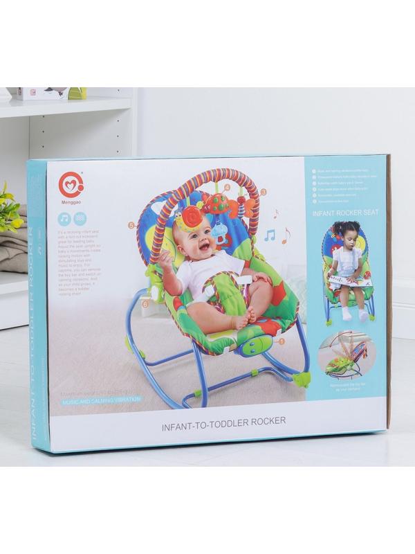 Шезлонг «Улитка и друзья», с погремушками