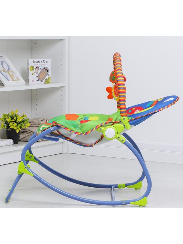 Шезлонг «Улитка и друзья», с погремушками