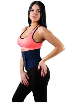 Пояс для похудения 103х21 см, цвет синий/красный