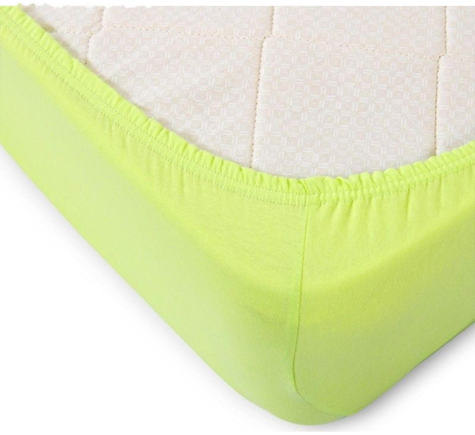 Простыня на резинке «Купу-купу», 160х200х20 см, салатовый, трикотаж