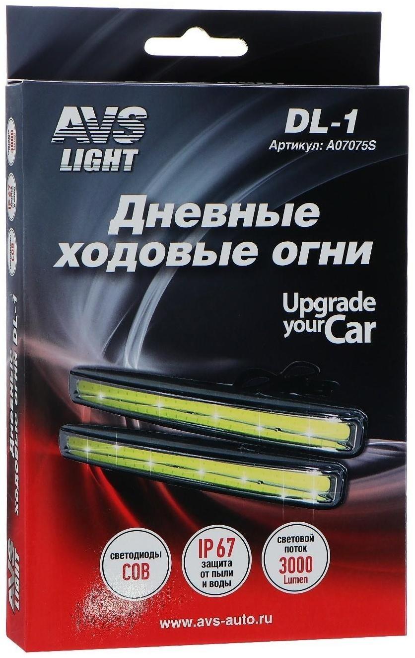 Дневные ходовые огни DRL AVS DL-1, 155 x 33 x 17 мм, 24 Вт, 1 светодиод, набор 2 шт
