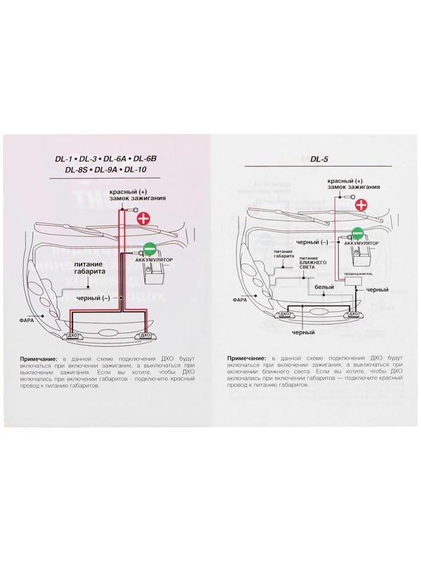 Дневные ходовые огни DRL AVS DL-1, 155 x 33 x 17 мм, 24 Вт, 1 светодиод, набор 2 шт