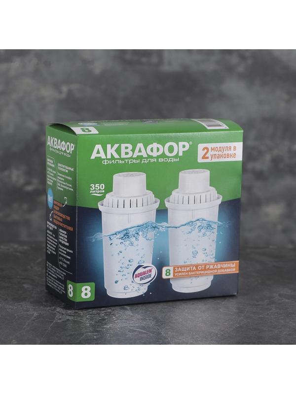 Набор сменных картриджей «аквафор. В-8», 2 шт, очистка воды с высоким содержанием хлора