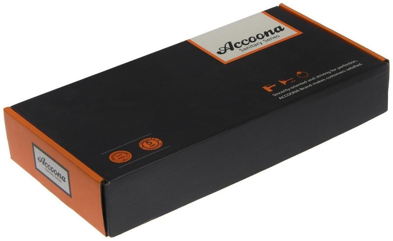 Смеситель для раковины Accoona A9690F-5, однорычажный, на гайке, латунь, чёрный