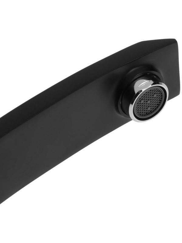 Смеситель для раковины Accoona A9690F-5, однорычажный, на гайке, латунь, чёрный