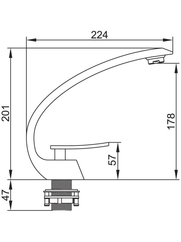 Смеситель для раковины Accoona A9690F-5, однорычажный, на гайке, латунь, чёрный