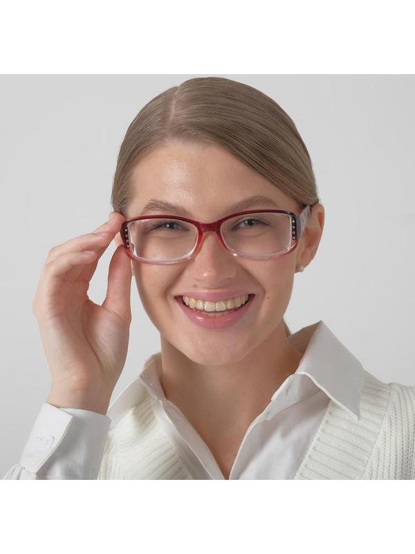 Готовые очки Восток 6621 Бордовые, -5,5