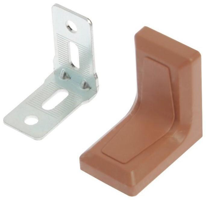 Уголок 26х26 с декоративной накладкой, коричневый/цинк, 250 шт.