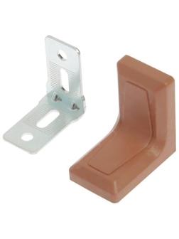 Уголок 26х26 с декоративной накладкой, коричневый/цинк, 250 шт.