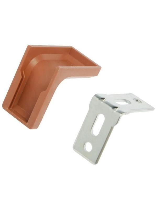 Уголок 26х26 с декоративной накладкой, коричневый/цинк, 250 шт.