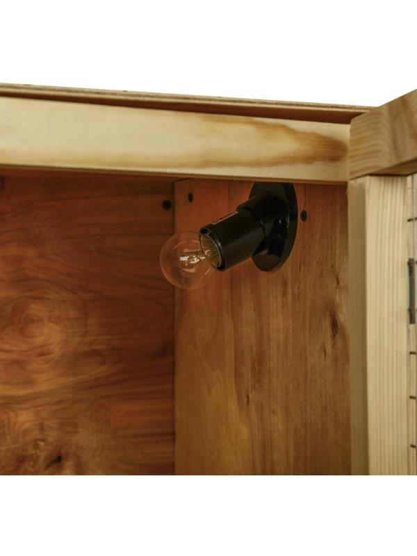 Брудер для цыплят, 100 × 40 × 45 см, с поддоном, с патроном под лампу, деревянный