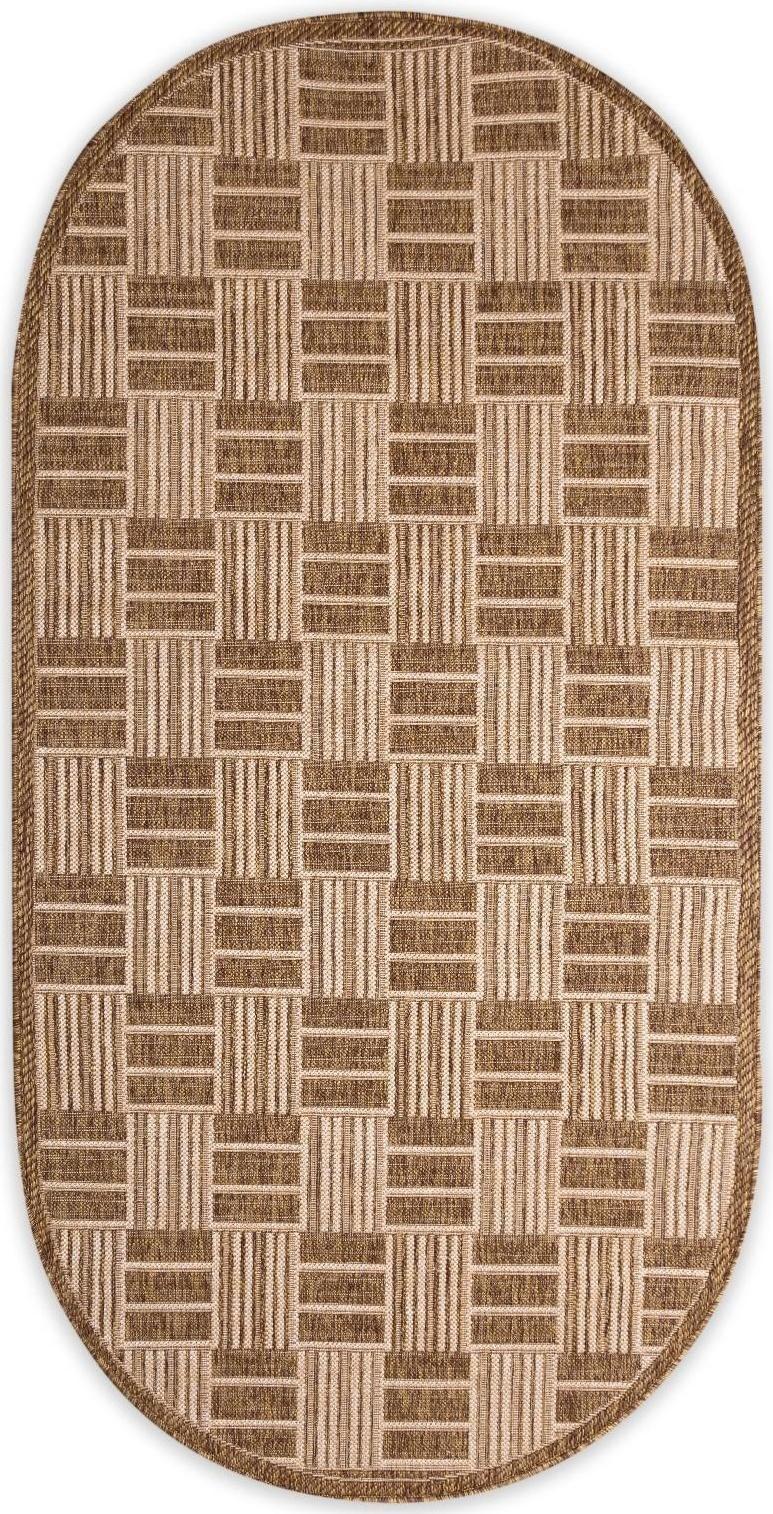 Ковер «Эко», овальный, 100х200 см, полипропилен 100%, джут
