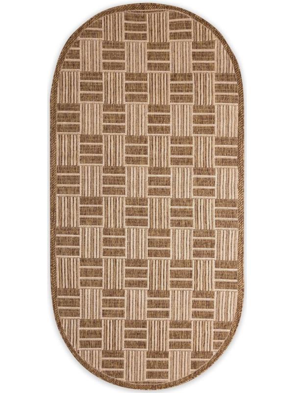 Ковер «Эко», овальный, 100х200 см, полипропилен 100%, джут