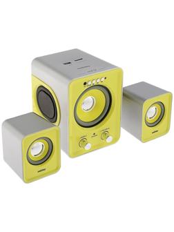 Компьютерные колонки 2.1 Smartbuy BUZZ SBA-2610, 2х1 Вт+3 Вт, MP3, FM, ПДУ, USB,сереб-желтые