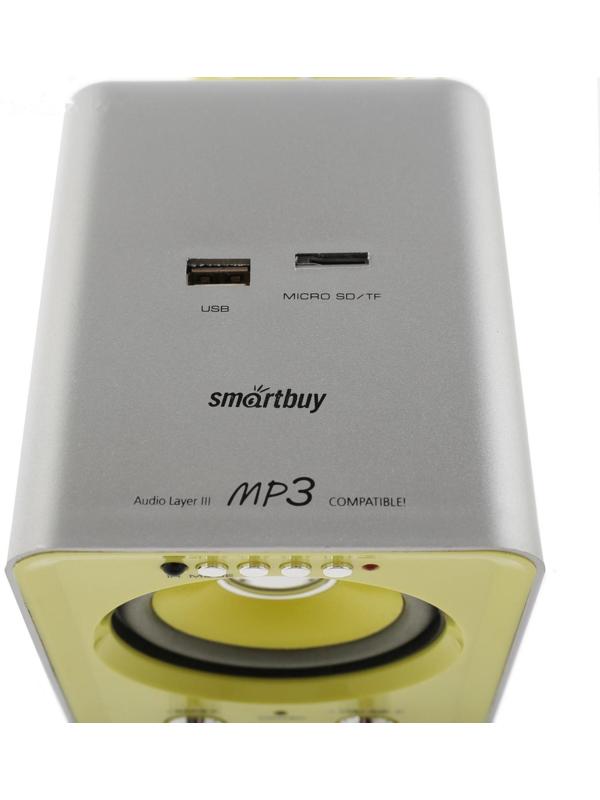 Компьютерные колонки 2.1 Smartbuy BUZZ SBA-2610, 2х1 Вт+3 Вт, MP3, FM, ПДУ, USB,сереб-желтые