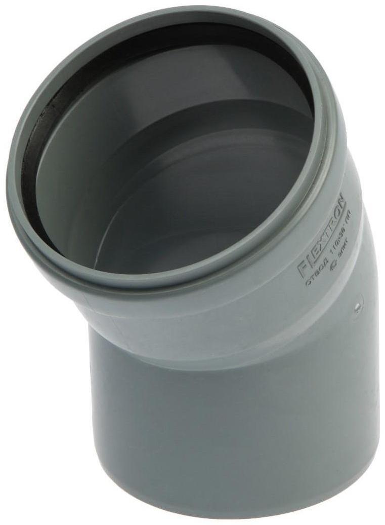 Отвод канализационный FLEXTRON, внутренний, 110 мм, 30°