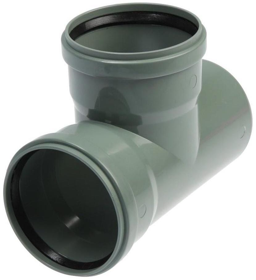 Тройник канализационный FLEXTRON, внутренний, d=110 мм, 90°