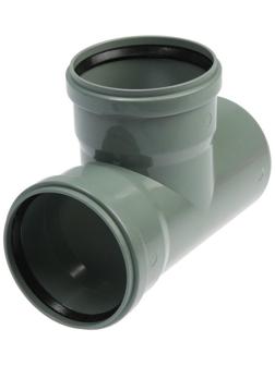 Тройник канализационный FLEXTRON, внутренний, d=110 мм, 90°