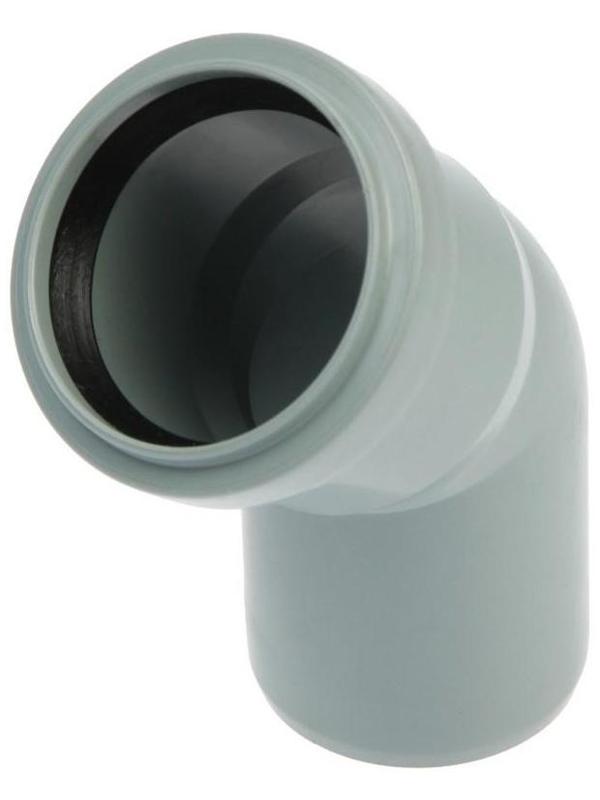 Отвод канализационный FLEXTRON, внутренний, d=50 мм, 45°