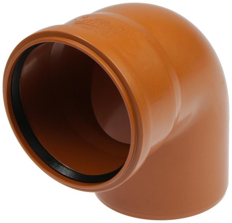 Отвод канализационный FLEXTRON, наружный, d=110 мм, 90°