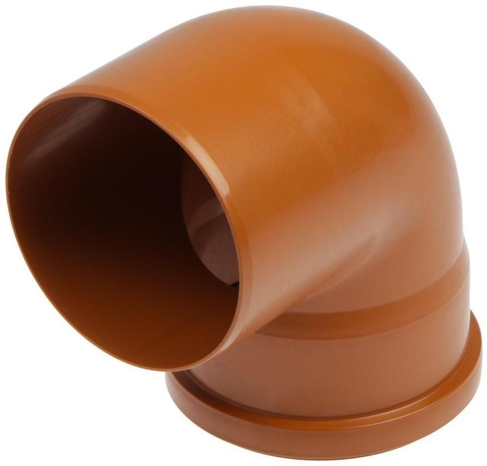 Отвод канализационный FLEXTRON, наружный, d=110 мм, 90°