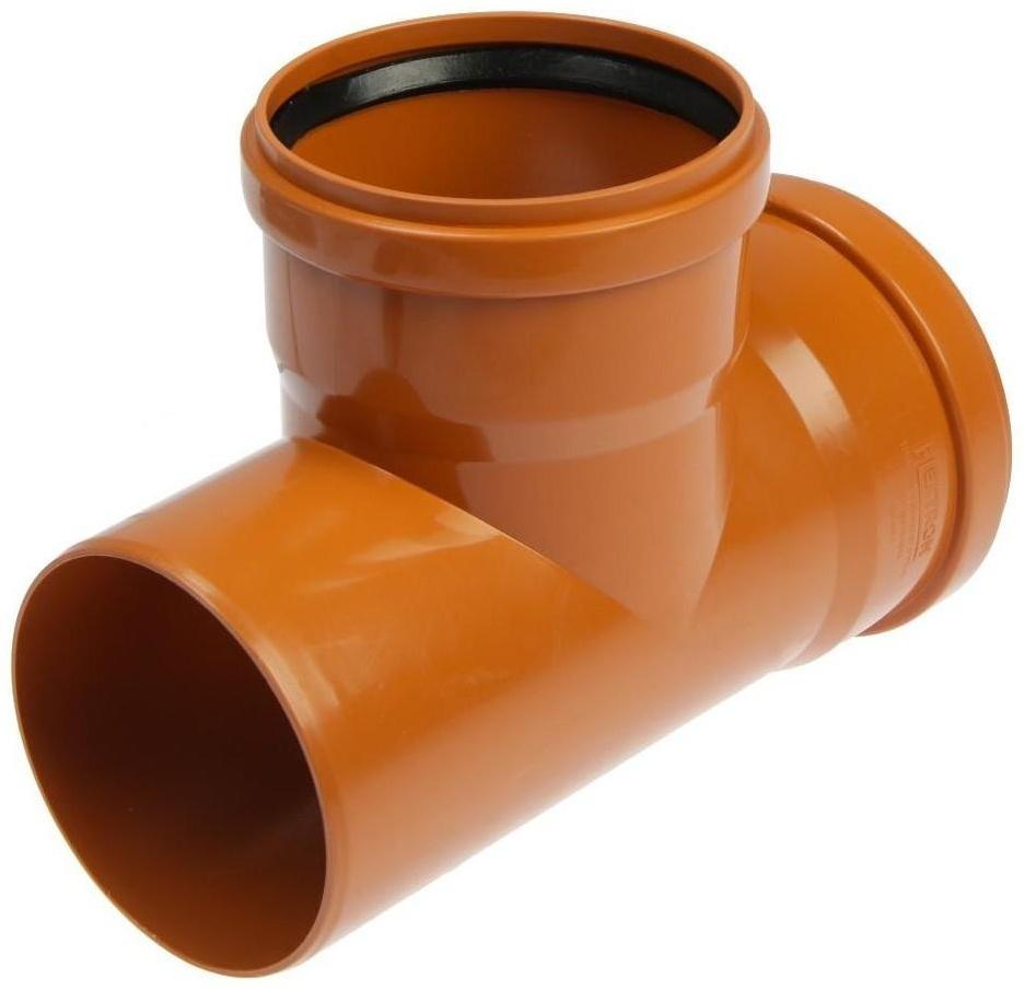 Тройник канализационный FLEXTRON, наружный, d=110 мм, 90°,