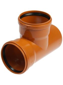 Тройник канализационный FLEXTRON, наружный, d=110 мм, 90°,
