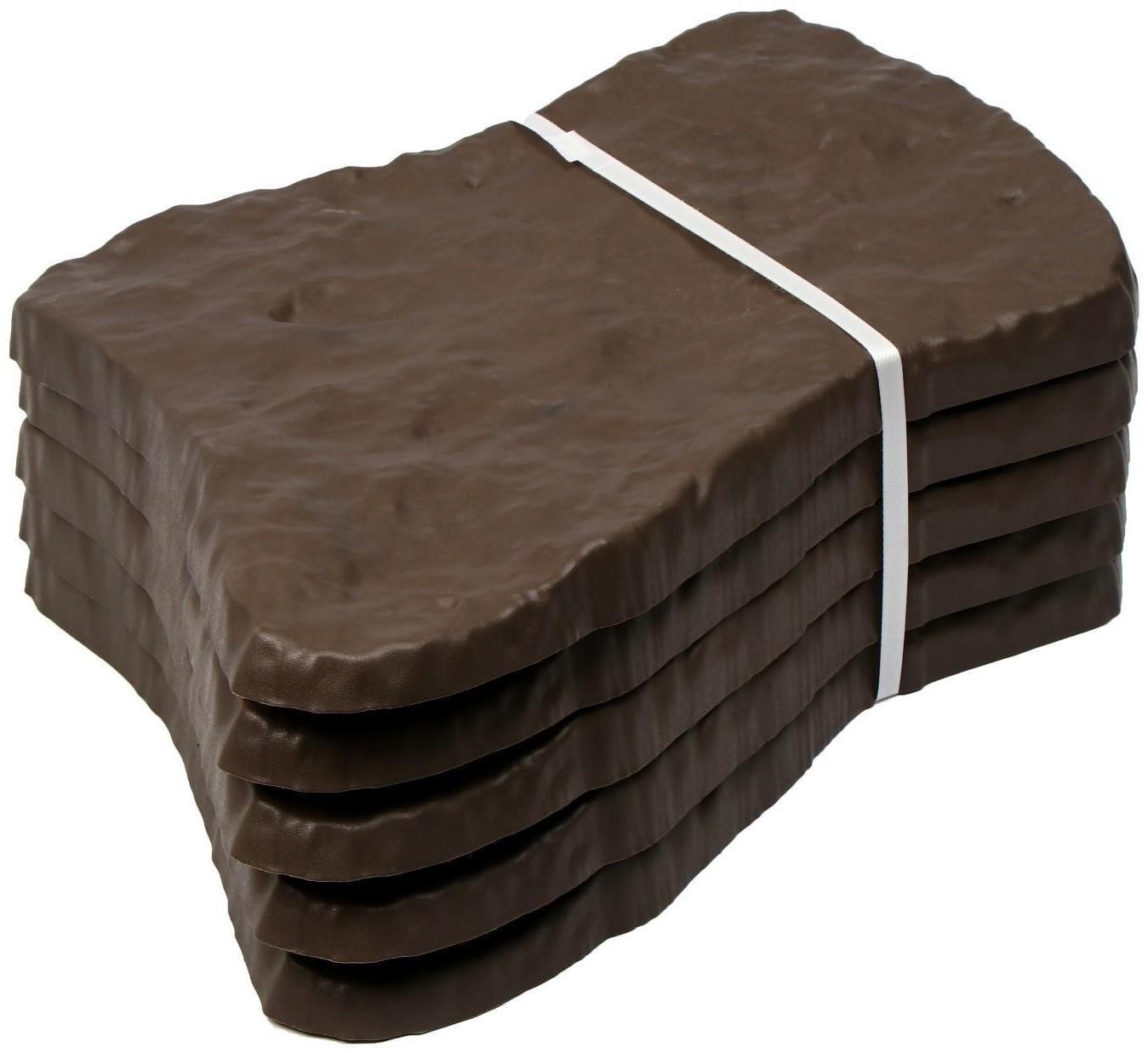 Модульное покрытие, 55 × 42 см, пластик, коричневый, «Камень № 1», 1 шт