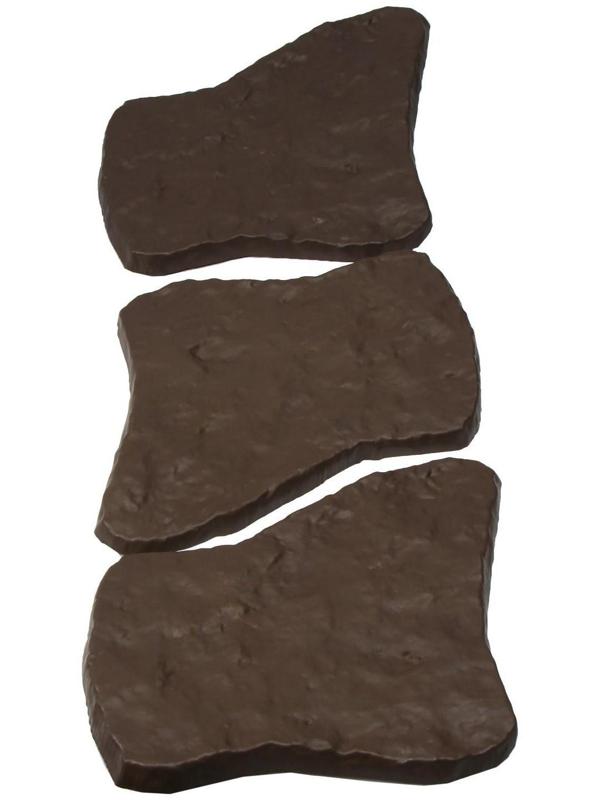 Модульное покрытие, 55 × 42 см, пластик, коричневый, «Камень № 1», 1 шт