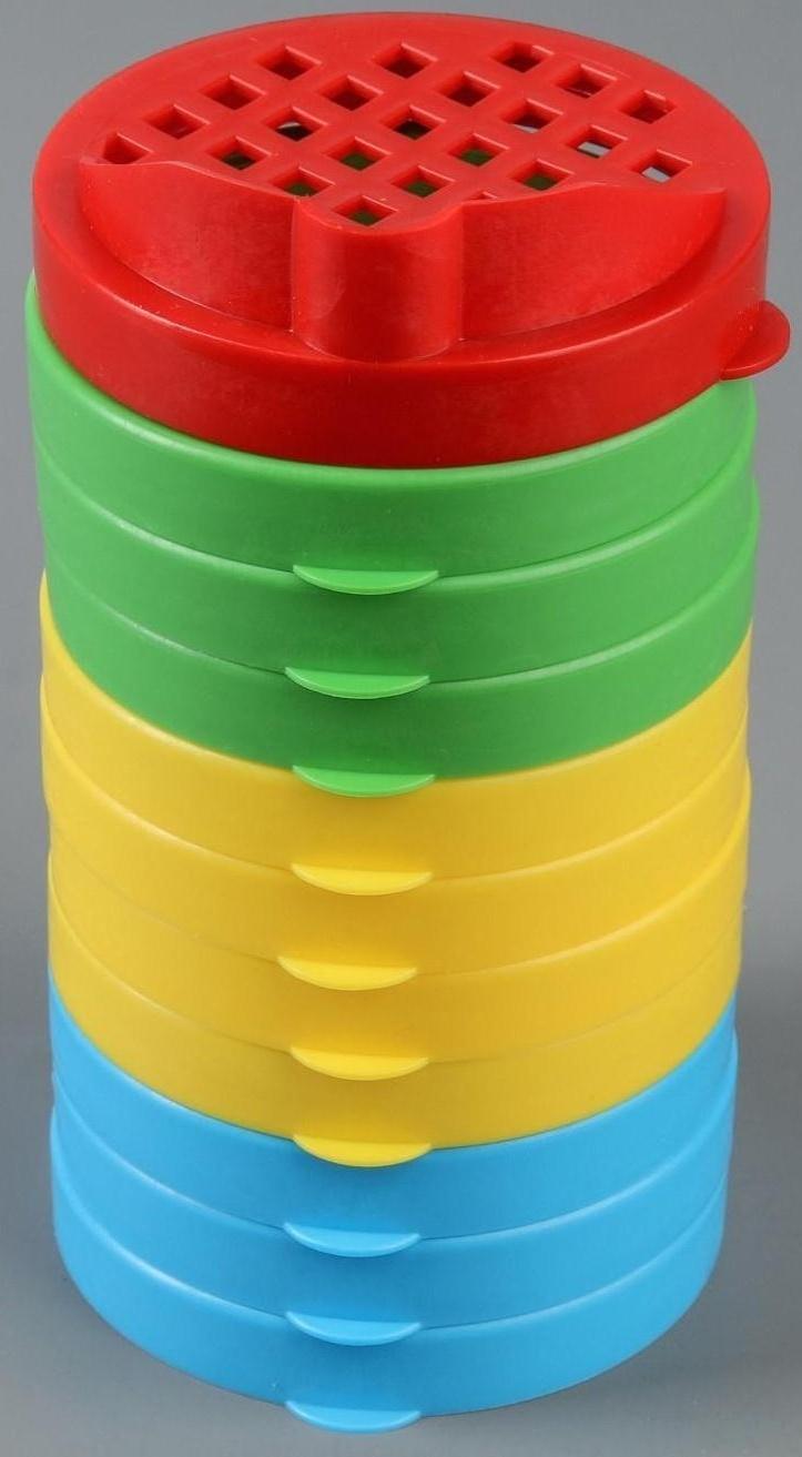 Крышки хозяйственные «Хозяюшкa», 10 шт + сливнaя крышкa, цвет МИКС