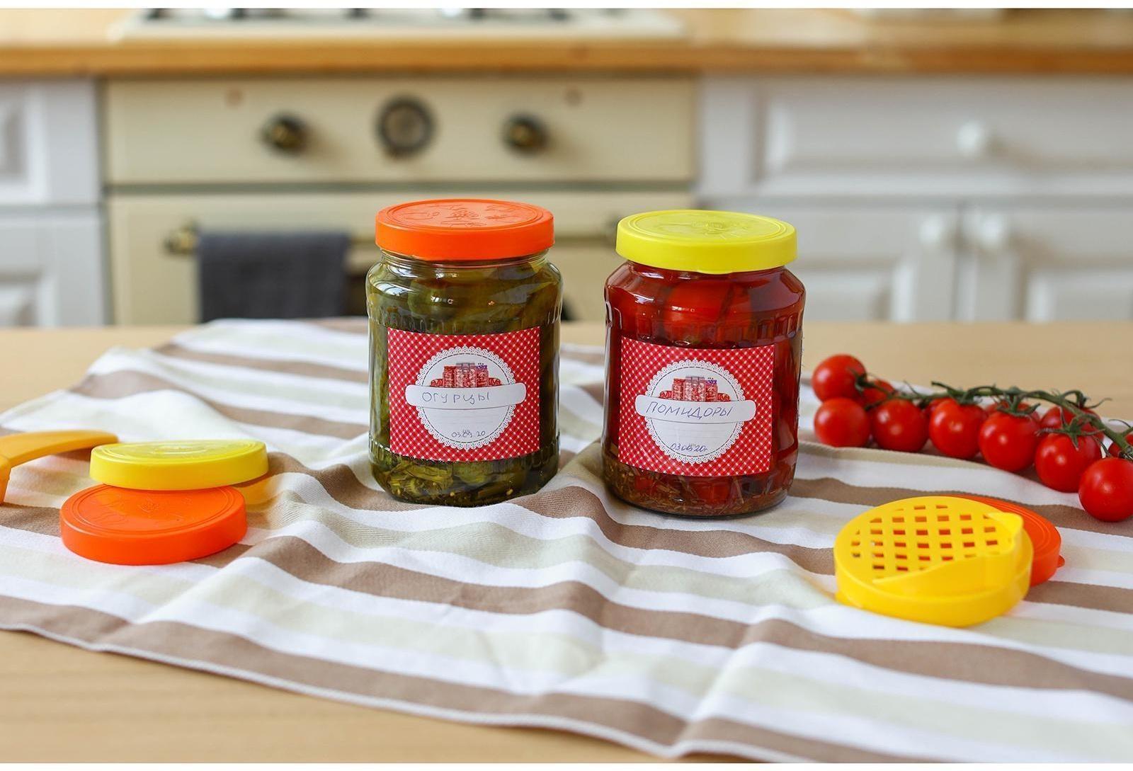 Крышки хозяйственные «Хозяюшкa», 10 шт + сливнaя крышкa, цвет МИКС