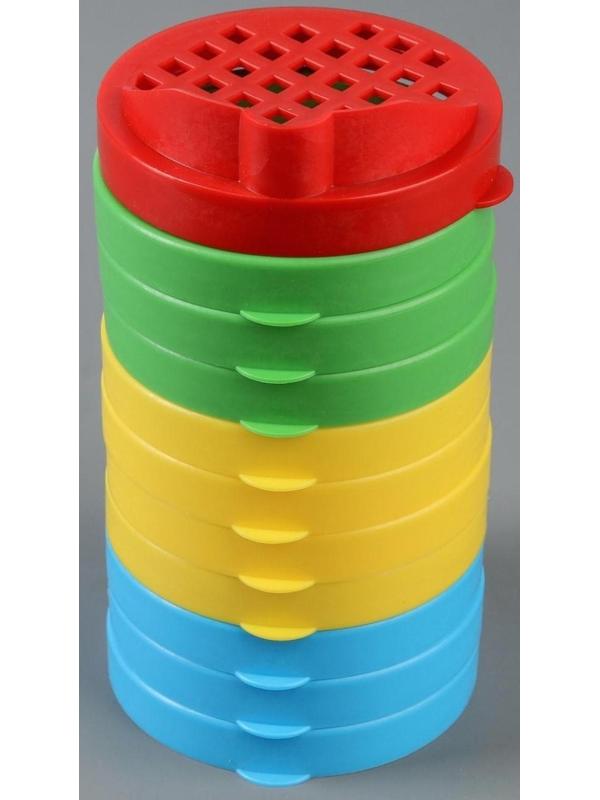 Крышки хозяйственные «Хозяюшкa», 10 шт + сливнaя крышкa, цвет МИКС