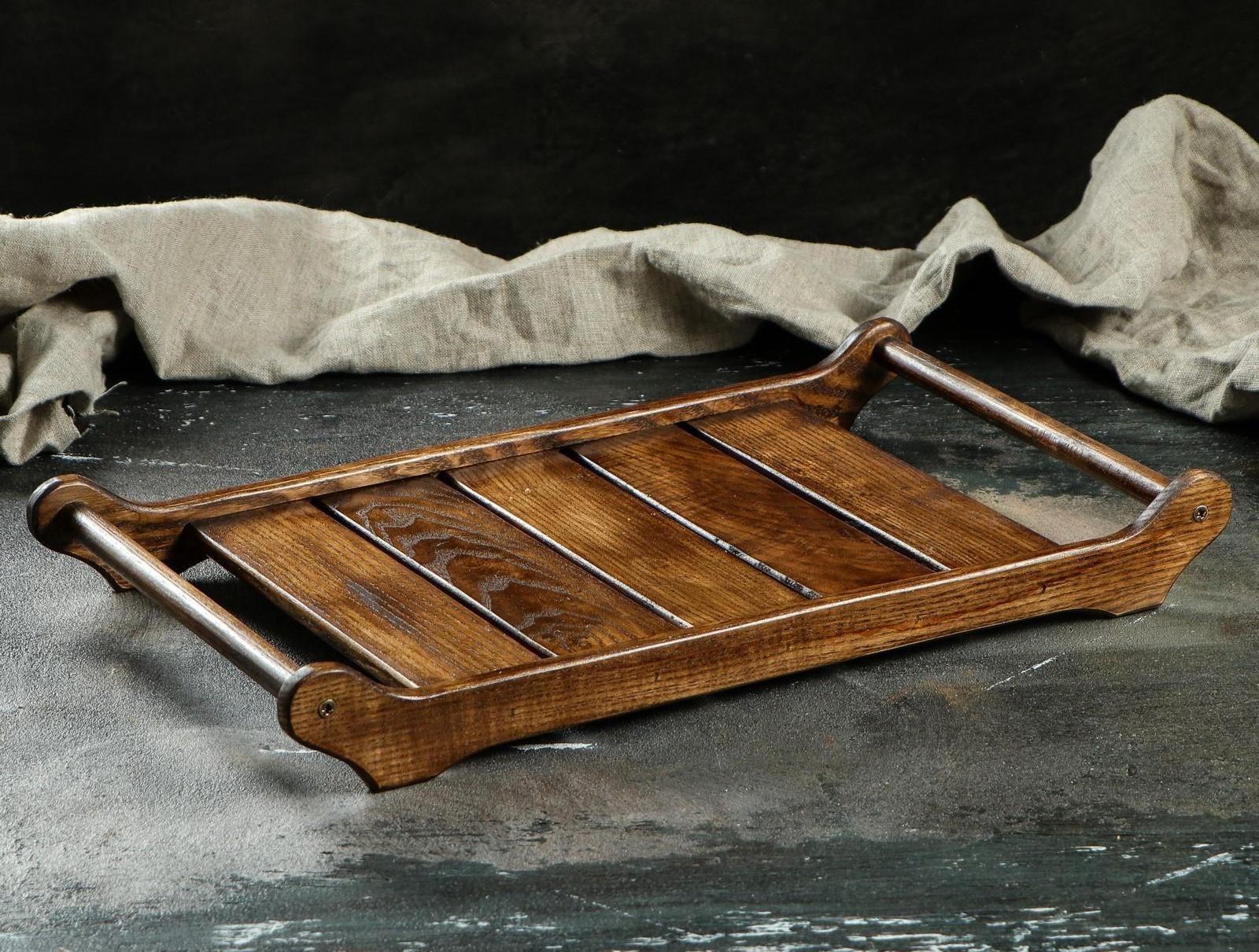 Поднос деревянный для завтрака 