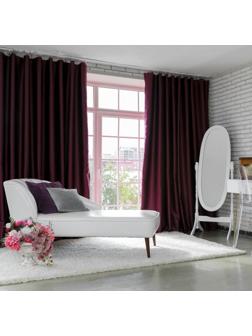 Штора портьерная «Этель» 250×265 см, двусторонний блэкаут, цвет Сливовый, пл.240г/м², 100 п/э