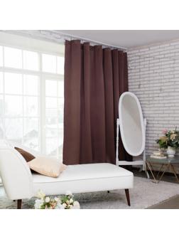 Штора портьерная «Этель» 250×265 см, двусторонний блэкаут, цвет Шоколад, пл. 240 г/м², 100% п/э