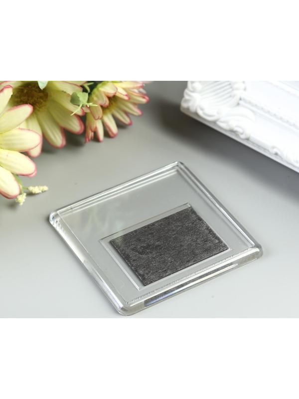 Заготовка акрилового магнита 6,3х6,3 cм прозрачный (набор 2 детали+пакет)