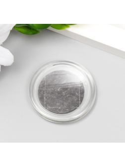 Заготовка акрилового магнита 4 см круг прозрачный (набор 2 детали+пакет)