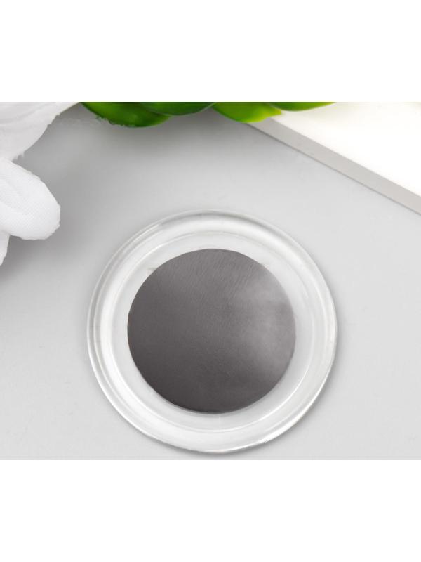 Заготовка акрилового магнита 4 см круг прозрачный (набор 2 детали+пакет)