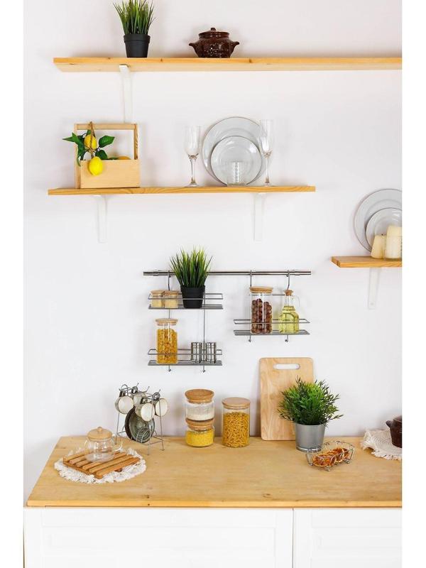 Полка для рейлинга прямая, 1 ярус, 27×26,5×13 см, d=25 мм, цвет хром