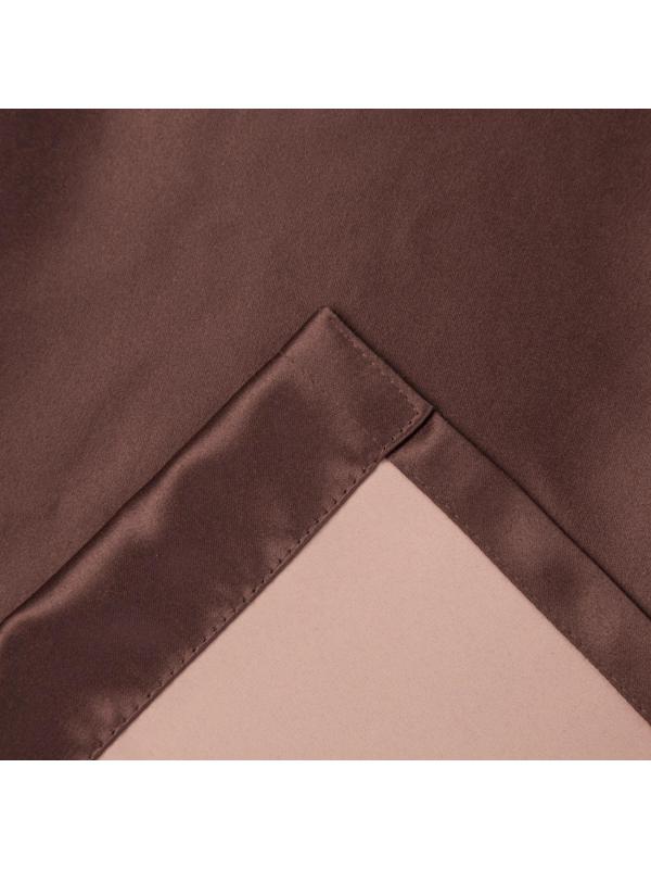 Штора портьерная Этель 270х300 см, двусторонний блэкаут, цвет шоколад, пл. 240 г/м2