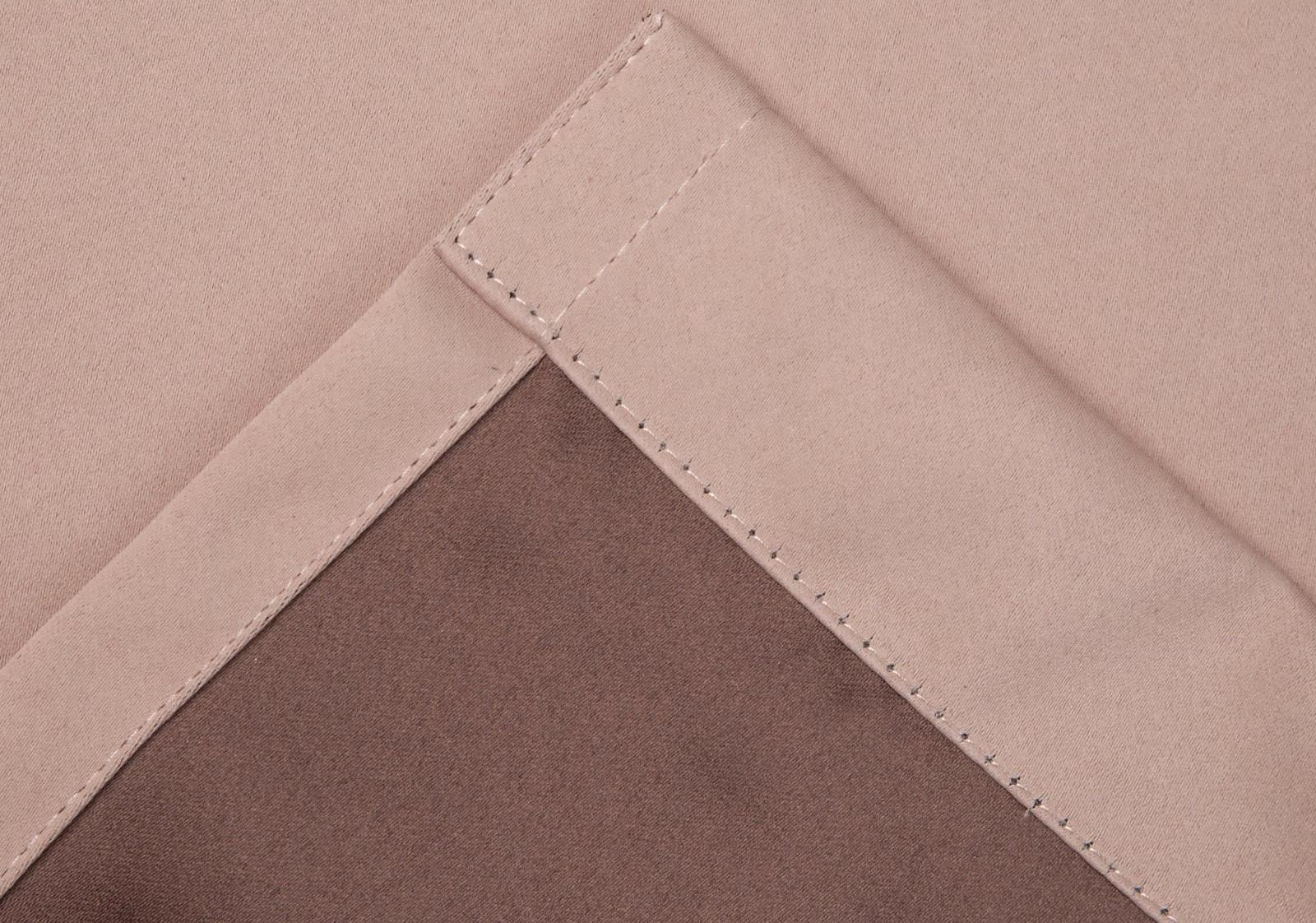 Штора портьерная Этель 270х300 см, двусторонний блэкаут, цвет бежевый, пл. 240 г/м2