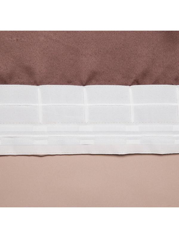 Штора портьерная Этель 270х300 см, двусторонний блэкаут, цвет бежевый, пл. 240 г/м2