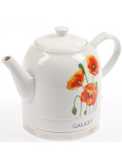 Чайник электрический Galaxy GL 0506, керамика, 1.4 л, 1400 Вт, белый