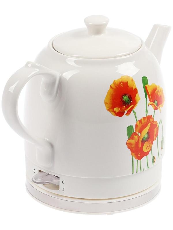 Чайник электрический Galaxy GL 0506, керамика, 1.4 л, 1400 Вт, белый