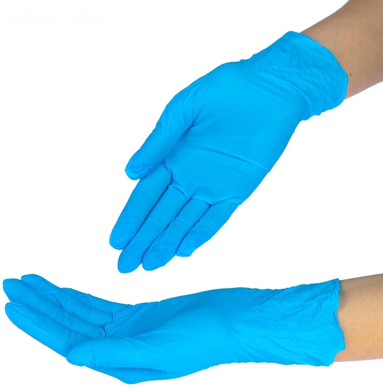 Перчатки медицинские нитриловые, неопудренные, нестерильные, размер S, 50 пар, синие, цена за 1 пару