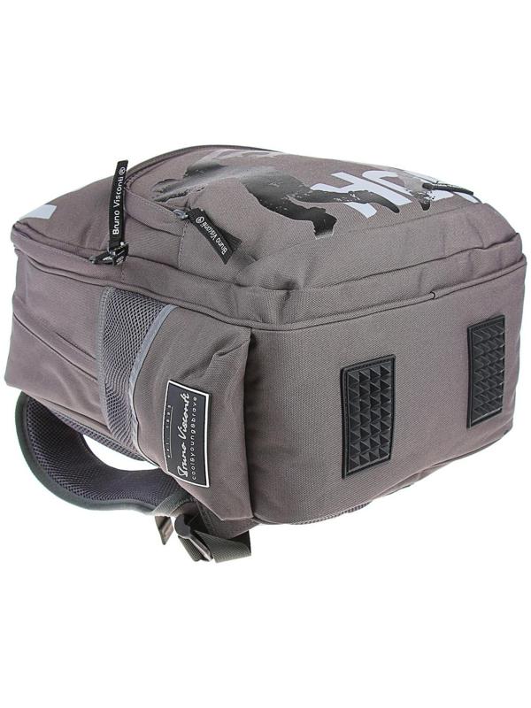 Рюкзак школьный Bruno Visconti, 40 х 30 х 16 см, эргономичная спинка, «Хип-Хоп», тёмно-серый