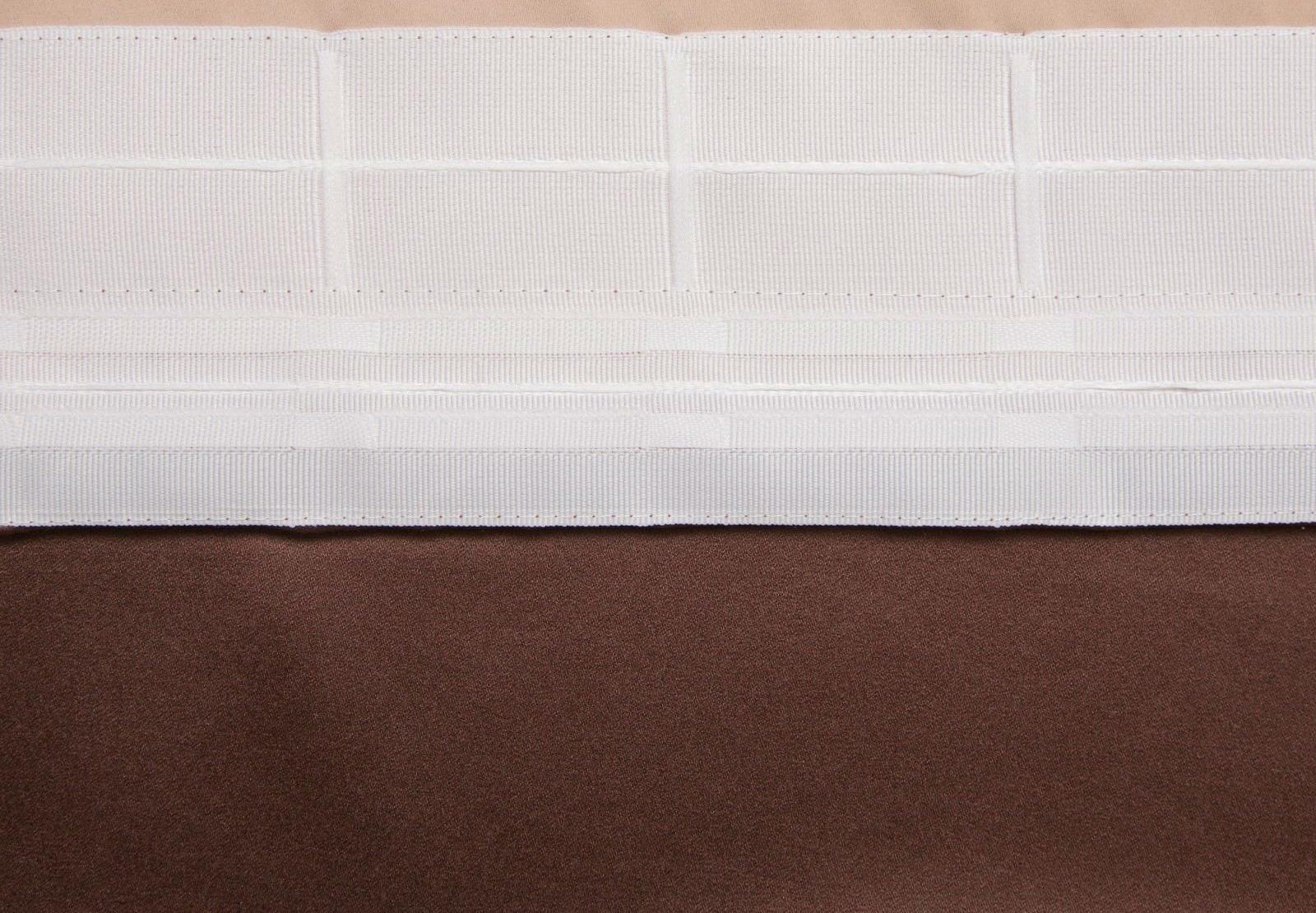 Штора портьерная «Этель» 130×300 см, двусторонний блэкаут, цвет Шоколад, пл. 240 г/м², 100% п/э