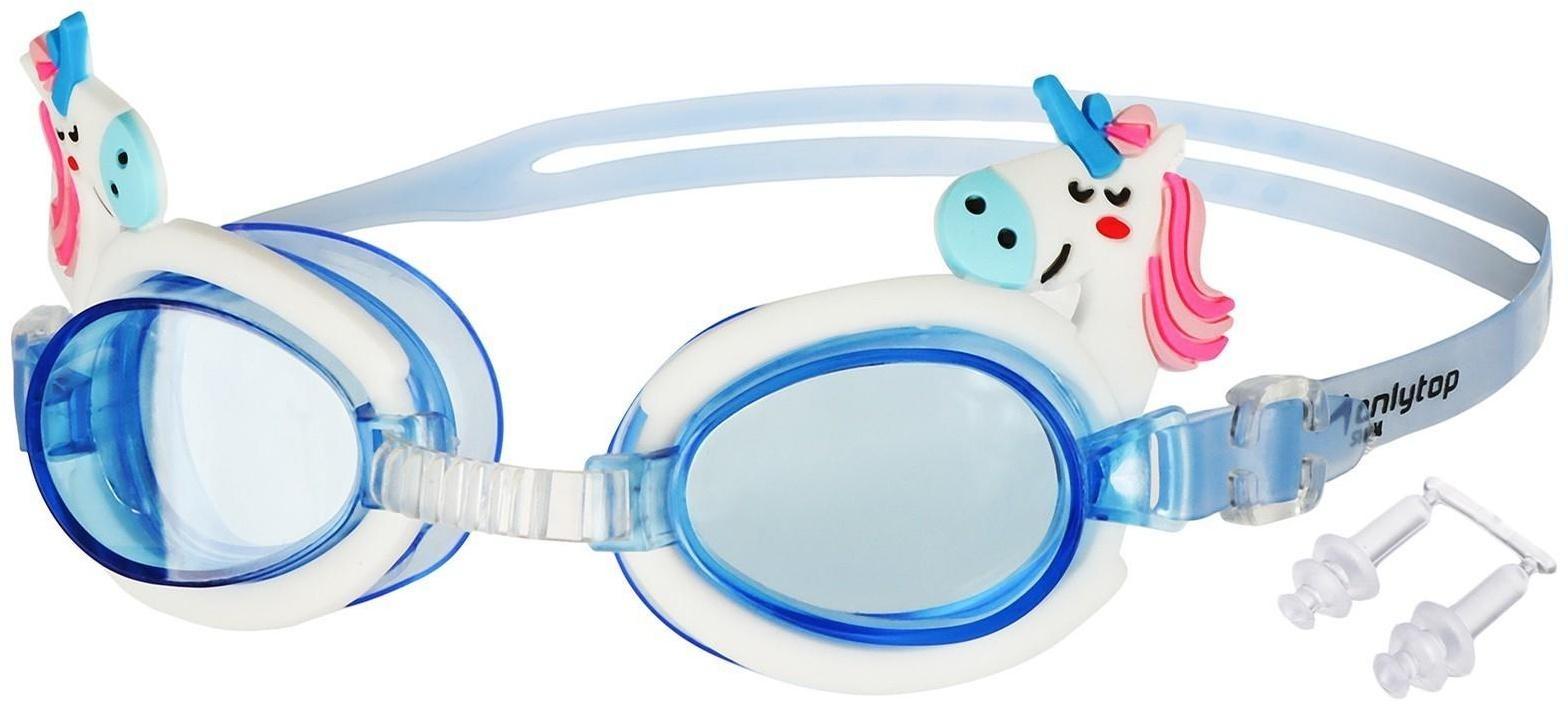 Очки для плавания детские + беруши, в ассортименте